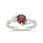 925 Sterling Silver Oval Cut Red Garnet Ring 1.95 Ct Gift for Her Fine Jewelry