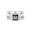 Brown Topaz Ring Princess Cut 4.50 Ct 925 Sterling Silver for Her Luxury Style