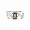 Certified Emerald Brown Topaz Ring in 925 Sterling Silver for Women Luxury Style