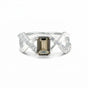 Certified Emerald Brown Topaz Ring in 925 Sterling Silver for Women Luxury Style