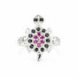 Solitaire Round Pink Ruby Ring Handcrafted in 925 Sterling Silver for Her