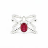 Red Garnet 2.25 Ct Ring in 925 Sterling Silver Cocktail for Anniversary