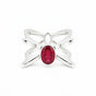 Red Garnet 2.25 Ct Ring in 925 Sterling Silver Cocktail for Anniversary