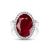Ruby Gemstone Ring 7.00 Ct. Oval Cut 925 Sterling Silver Birthday Gift Her
