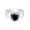 Black Moissanite Round Ring 6.50 Ct. 925 Sterling Silver Stackable Eternity Band
