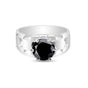 Black Moissanite Round Ring 6.50 Ct. 925 Sterling Silver Stackable Eternity Band