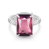 4.90 Ct. Amethyst Emerald Solitaire Ring 925 Sterling Silver Wedding Fine Jewelr