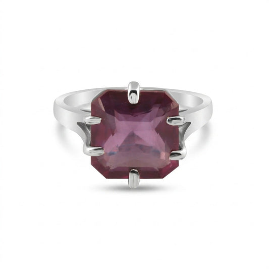 Amethyst Square Cut 3.75 Ct. Gemstone Ring 925 Sterling Silver Women Gift