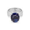 2.50 Ct. Sapphire Round Solitaire Ring 925 Sterling Silver Wedding Fine Jewelry