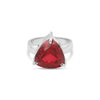 Trillion Cut Ruby Ring 2.00 Ct. 925 Sterling Silver Eternity Band Gift for Her