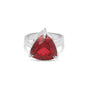 Trillion Cut Ruby Ring 2.00 Ct. 925 Sterling Silver Eternity Band Gift for Her