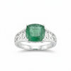 EGL Certified 3.20 Ct. Emerald Cushion Cut Ring 925 Sterling Silver Women Fine J