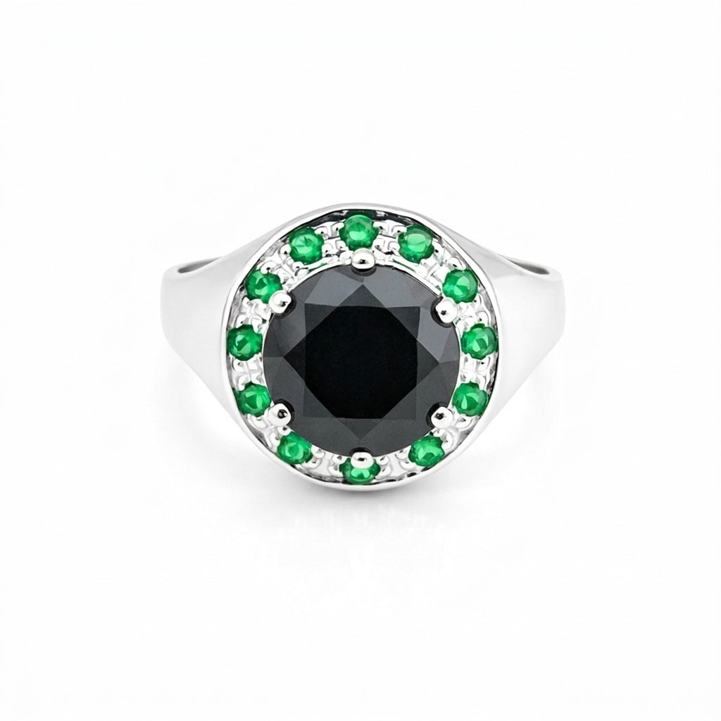 Moissanite Gemstone Ring 3.46 Ct. Round Cut 925 Sterling Silver Wedding Gift Her