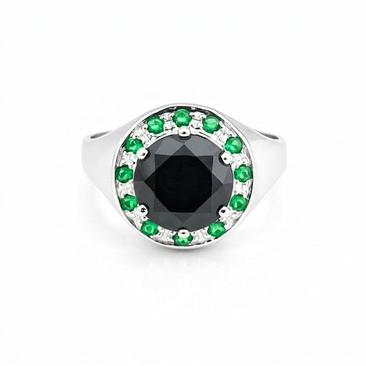 Moissanite Gemstone Ring 3.46 Ct. Round Cut 925 Sterling Silver Wedding Gift Her