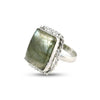 Multi-Color Labradorite Cushion Ring 9.00 Ct. 925 Sterling Silver Stackable Eter