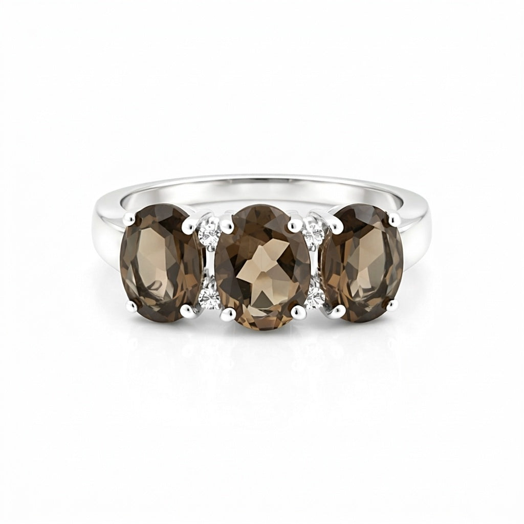 Topaz Oval Solitaire Ring 3.58 Ct. 925 Sterling Silver Anniversary Fine Jewelry