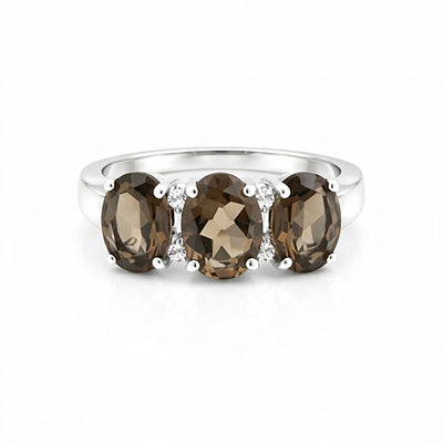 Topaz Oval Solitaire Ring 3.58 Ct. 925 Sterling Silver Anniversary Fine Jewelry