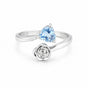 Trillion Aquamarine Blue Cut Solitaire Ring 1.50 Ct. 925 Sterling Silver Gift fo