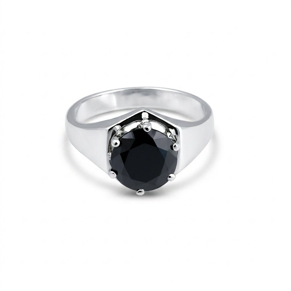 Round Cut Moissanite Ring 2.80 Ct. 925 Sterling Silver Eternity Band Gift for He