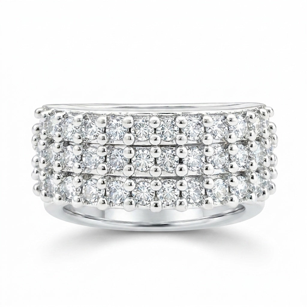 Moissanite Gemstone Ring 1.85 Ct. Round Cut 925 Sterling Silver Mother's Day Gif