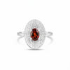 Red Garnet Oval Ring 2.00 Ct. 925 Sterling Silver Stackable Eternity Band Gift