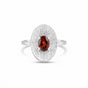 Red Garnet Oval Ring 2.00 Ct. 925 Sterling Silver Stackable Eternity Band Gift
