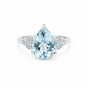 Aquamarine Pear Solitaire Gemstone Ring 2.55 Ct. 925 Sterling Silver Women Gift