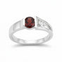 Red Garnet Oval Cut Solitaire Ring 2.10 Ct. 925 Sterling Silver Gift for Her