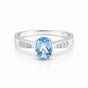 1.95 Ct. Aquamarine Oval Solitaire Ring 925 Sterling Silver Anniversary Fine Jew