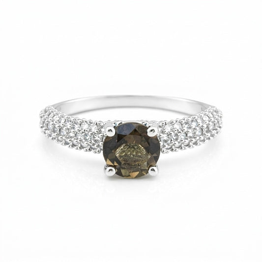 Topaz Gemstone Ring 3.54 Ct. Round Cut 925 Sterling Silver Valentine's Day Gift