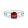 Red Ruby Round Ring 1.24 Ct. 925 Sterling Silver Stackable Eternity Band Gift