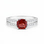 Red Ruby Round Ring 1.24 Ct. 925 Sterling Silver Stackable Eternity Band Gift