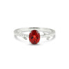 2.25 Ct. Red Ruby Ring Oval Cut 925 Sterling Silver Eternity Band Fine Gift