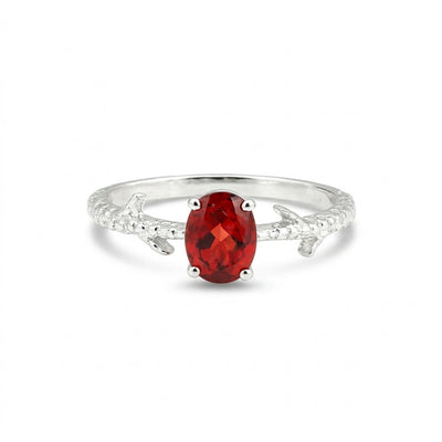 2.25 Ct. Red Ruby Ring Oval Cut 925 Sterling Silver Eternity Band Fine Gift