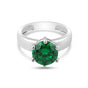 Moissanite Round Solitaire Ring 3.00 Ct. 925 Sterling Silver Engagement Fine Jew