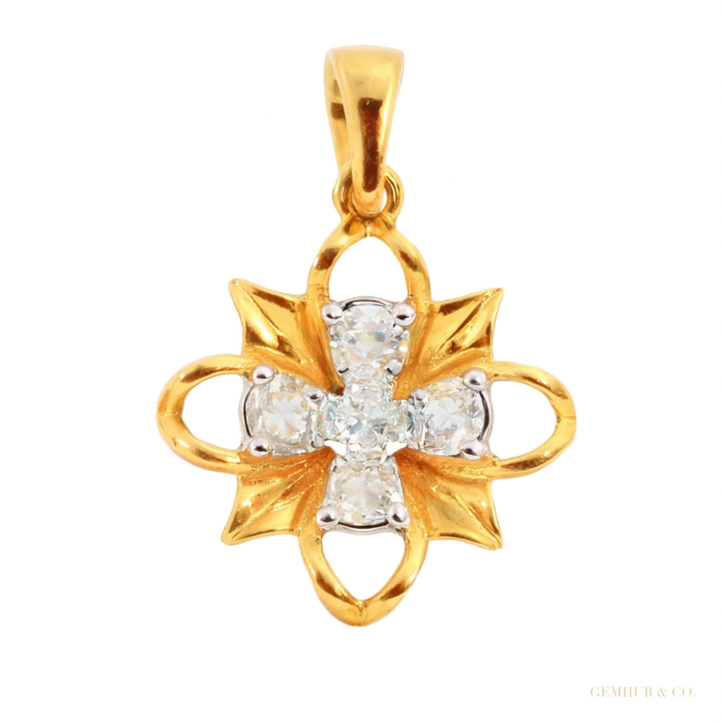 IGI Certified 0.72 Ct Pendant And Earring Set with Natural Diamonds in 18KT Gold – white background main image