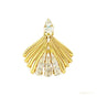 IGI Certified 18K Yellow Gold Stud Earrings with Natural Diamond
