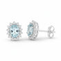 10 Ct Natural Aqua Sky Aquamarine Oval Cut Earrings — 925 Sterling Silver