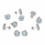 5 Pair Genuine Aquamarine Earrings Bulk Set | 925 Sterling Silver | Resale Gift Lot