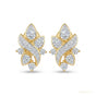 Natural 18K Yellow Gold Diamond Earrings - Certified jewelry for women