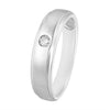 Glossy Diamond and Platinum Ring For Men - 950Pt Platinum - GEMHUB & CO.