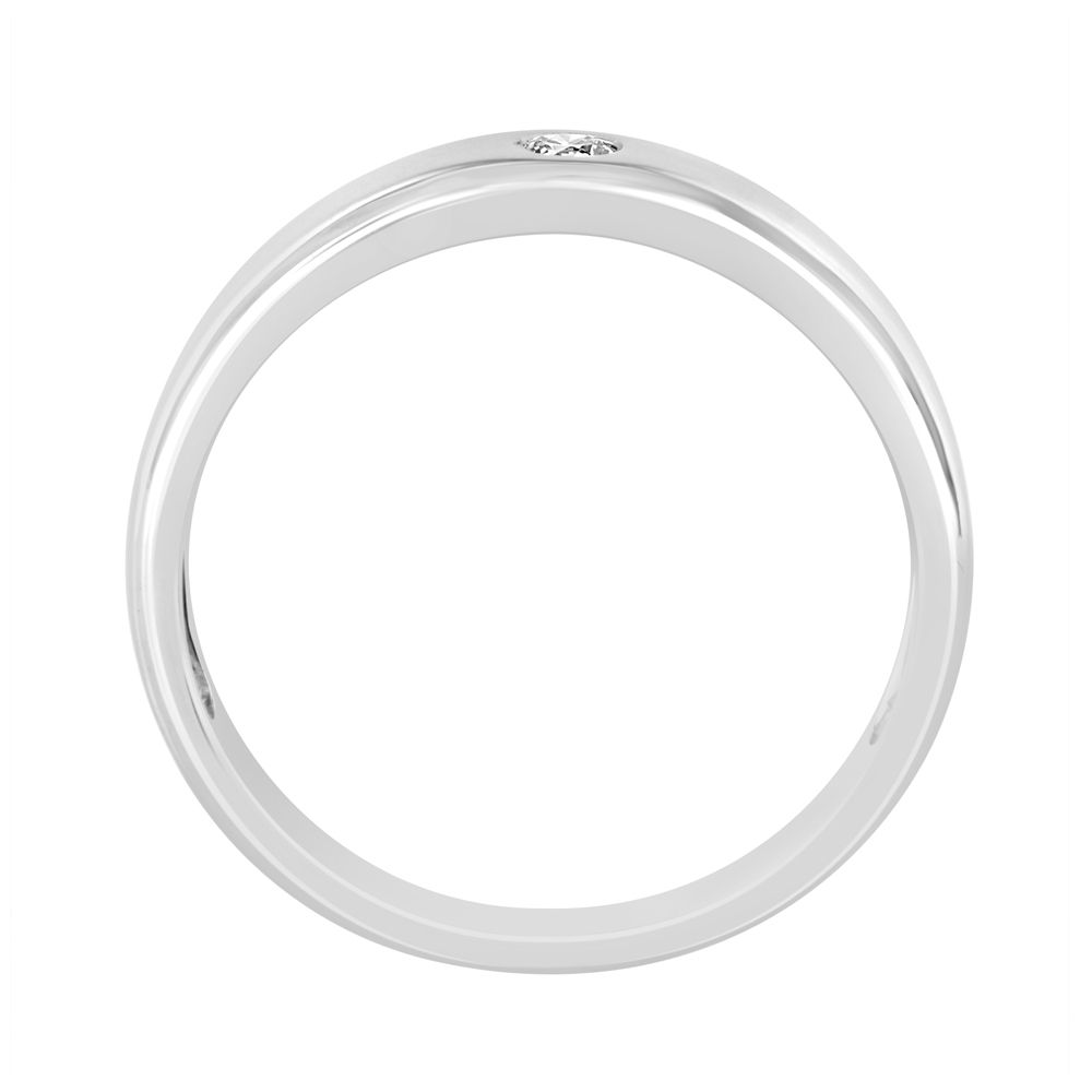 Glossy Diamond and Platinum Ring For Men - Image 3 - GEMHUB & CO.
