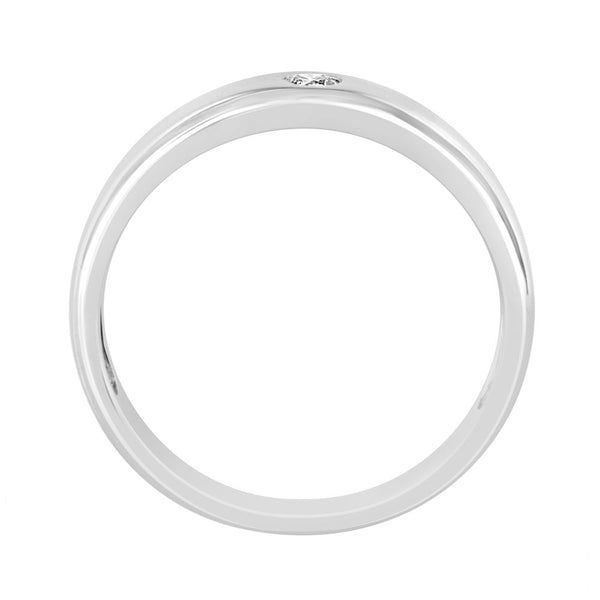 Glossy Diamond and Platinum Ring For Men - Image 3 - GEMHUB & CO.
