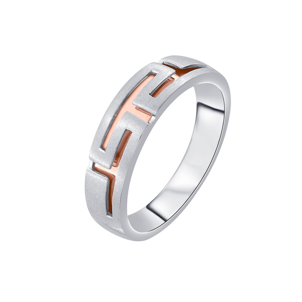 Unique Men's Finger Ring in Platinum - 950Pt Platinum - GEMHUB & CO.