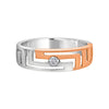 Geometric Design Platinum Finger Ring For Men - 950Pt Platinum - GEMHUB & CO.