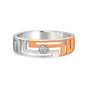 Geometric Design Platinum Finger Ring For Men