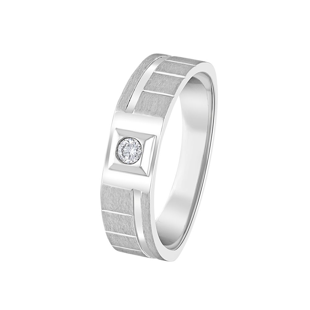 Dynamic Diamond Finger Ring For Men - 950Pt Platinum - GEMHUB & CO.
