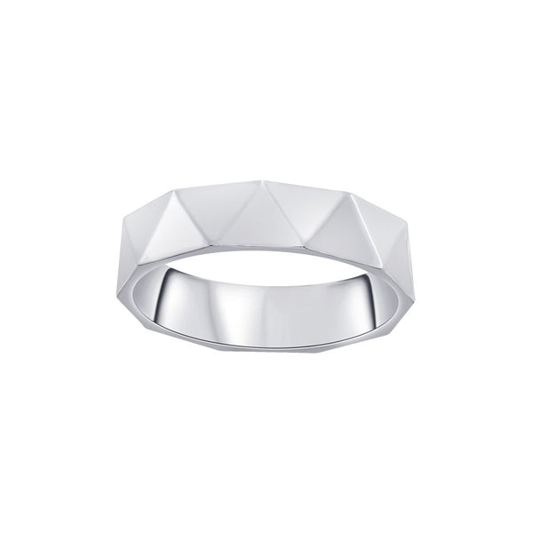Textured Men's Platinum Ring - Image 2 - GEMHUB & CO.