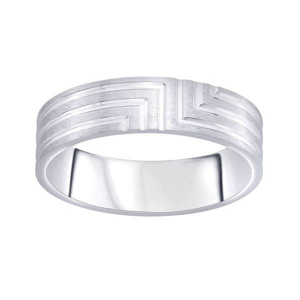 Classic Men's Ring in Platinum - Image 2 - GEMHUB & CO.