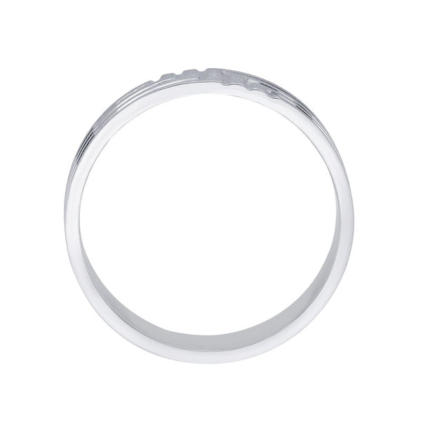 Classic Men's Ring in Platinum - Image 3 - GEMHUB & CO.